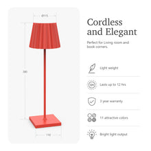Load image into Gallery viewer, Plisse Luxurious Cordless Table Lamp