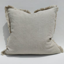 Load image into Gallery viewer, Versailles French Linen Fringed Cushion - Flax