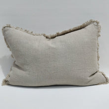 Load image into Gallery viewer, Versailles French Linen Fringed Cushion - Flax