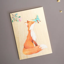 Load image into Gallery viewer, Short Story Greeting Card - Wooden Fox Kiss