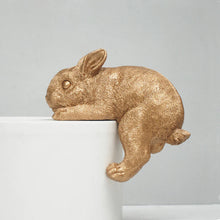 Load image into Gallery viewer, White Moose Shelf Bunny - Gold