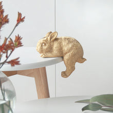 Load image into Gallery viewer, White Moose Shelf Bunny - Gold