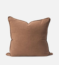 Load image into Gallery viewer, Citta Washed Linen Cushion Cover - Tobacco