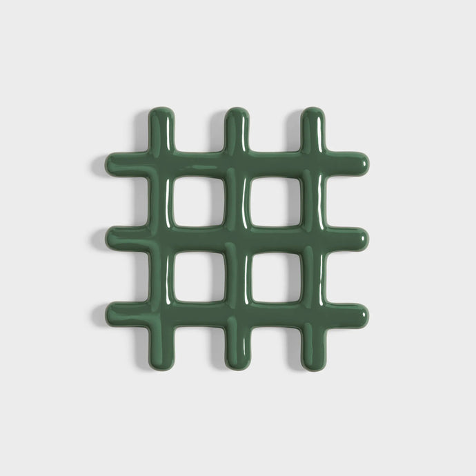 Trivet - grid green