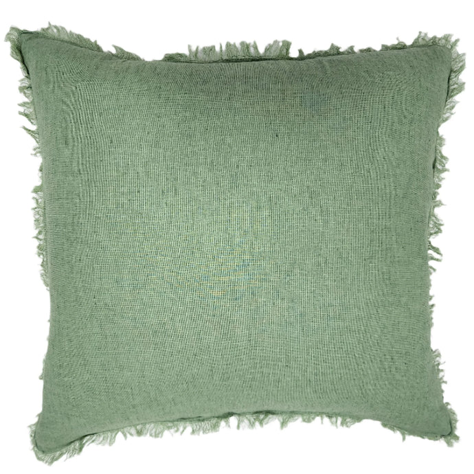 Noah Pure French Linen Cushion - Mint Green