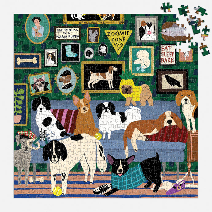 Galison Lounge Dog Puzzle - 500 Pieces