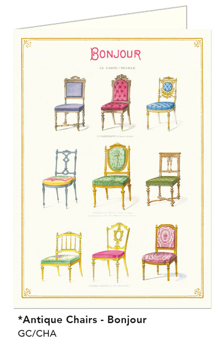 Cavallini & Co. Greeting Card - Chairs