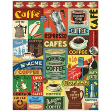 Load image into Gallery viewer, Cavallini &amp; Co Jigsaw Puzzle 1000 Piece - Coffee
