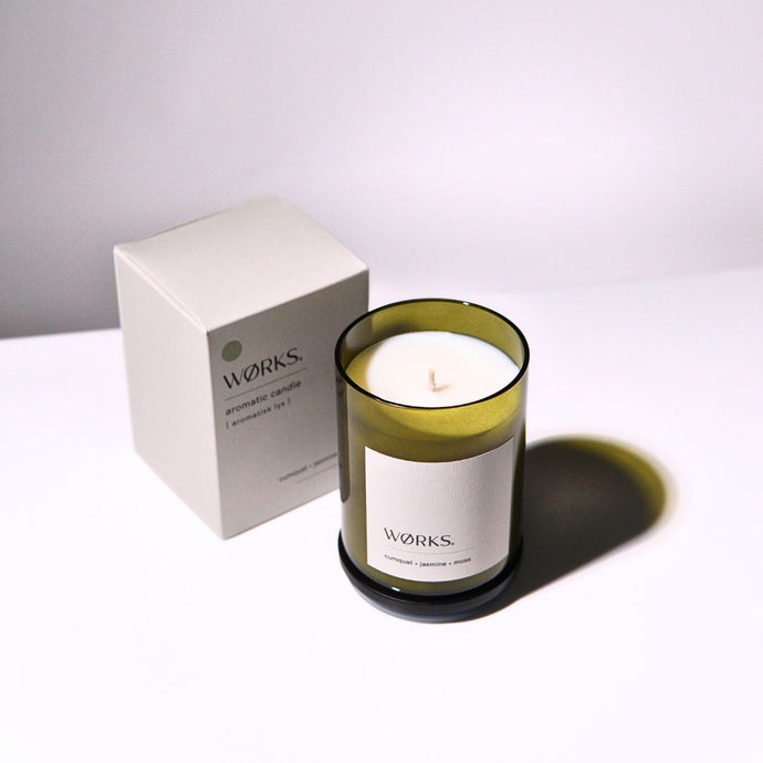 WORKS Aromatic Candle - Cumquat, Jasmine, Moss