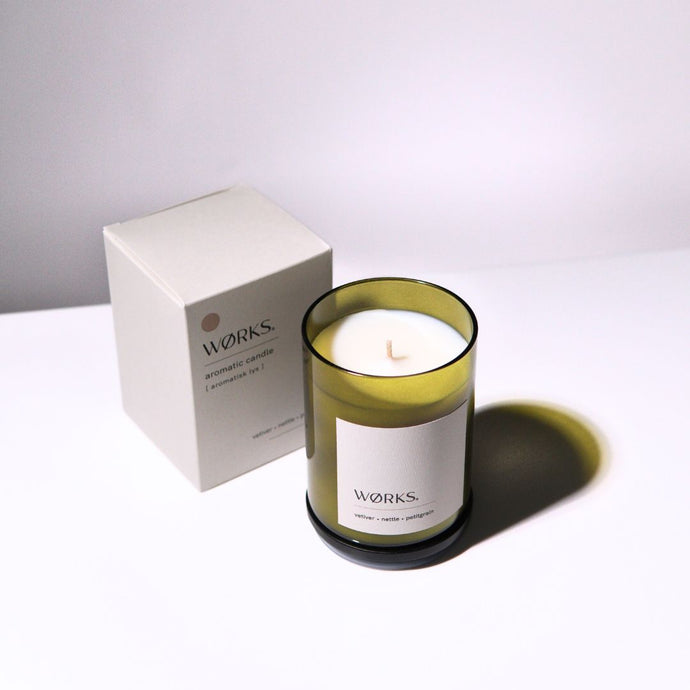 WORKS Aromatic Candle - Vetiver, Nettle, Petitgrain