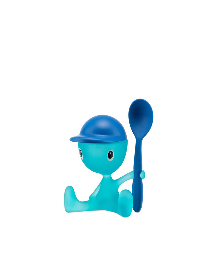 Alessi Egg Cup with salt castor and spoon