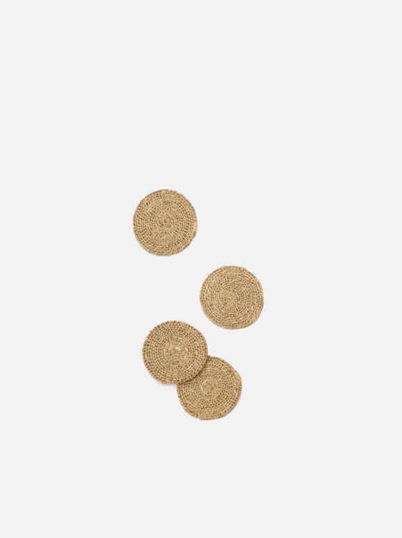 Woven Seagrass Coasters - Set of 4