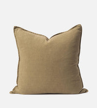 Load image into Gallery viewer, Citta Washed Linen Cushion Cover - Matcha
