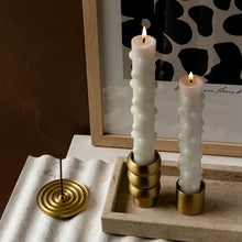 Load image into Gallery viewer, Black Blaze Figure II Brass Candle Holder
