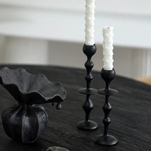 Load image into Gallery viewer, Black Blaze Infinity Candle Holder - Black
