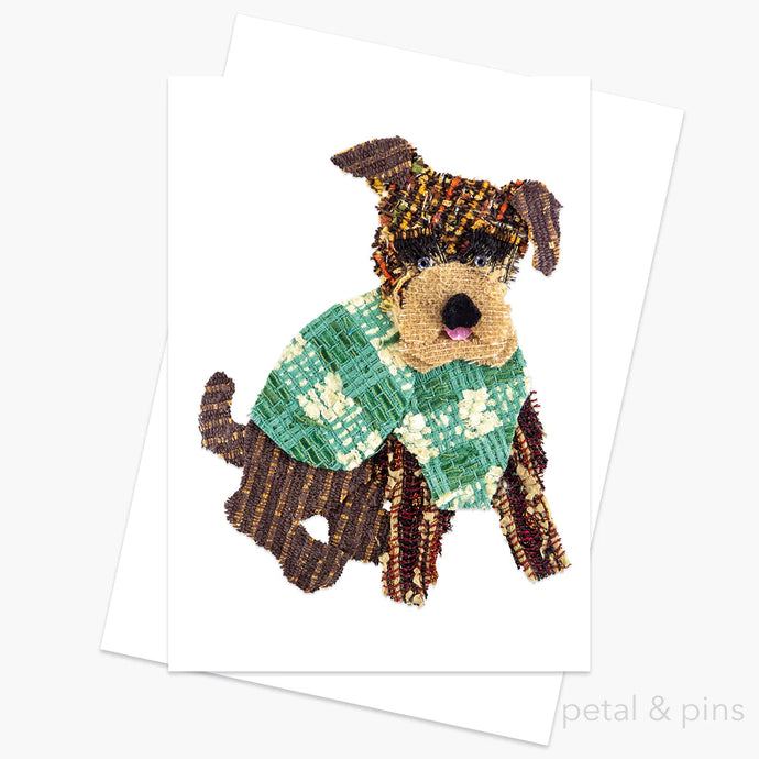 Petal & Pins Greeting Card - Boxer Dog