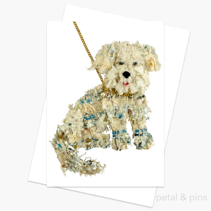 Petal & Pins Greeting Card - Labradoodle