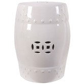 Load image into Gallery viewer, Ceramic Drum Stool - White
